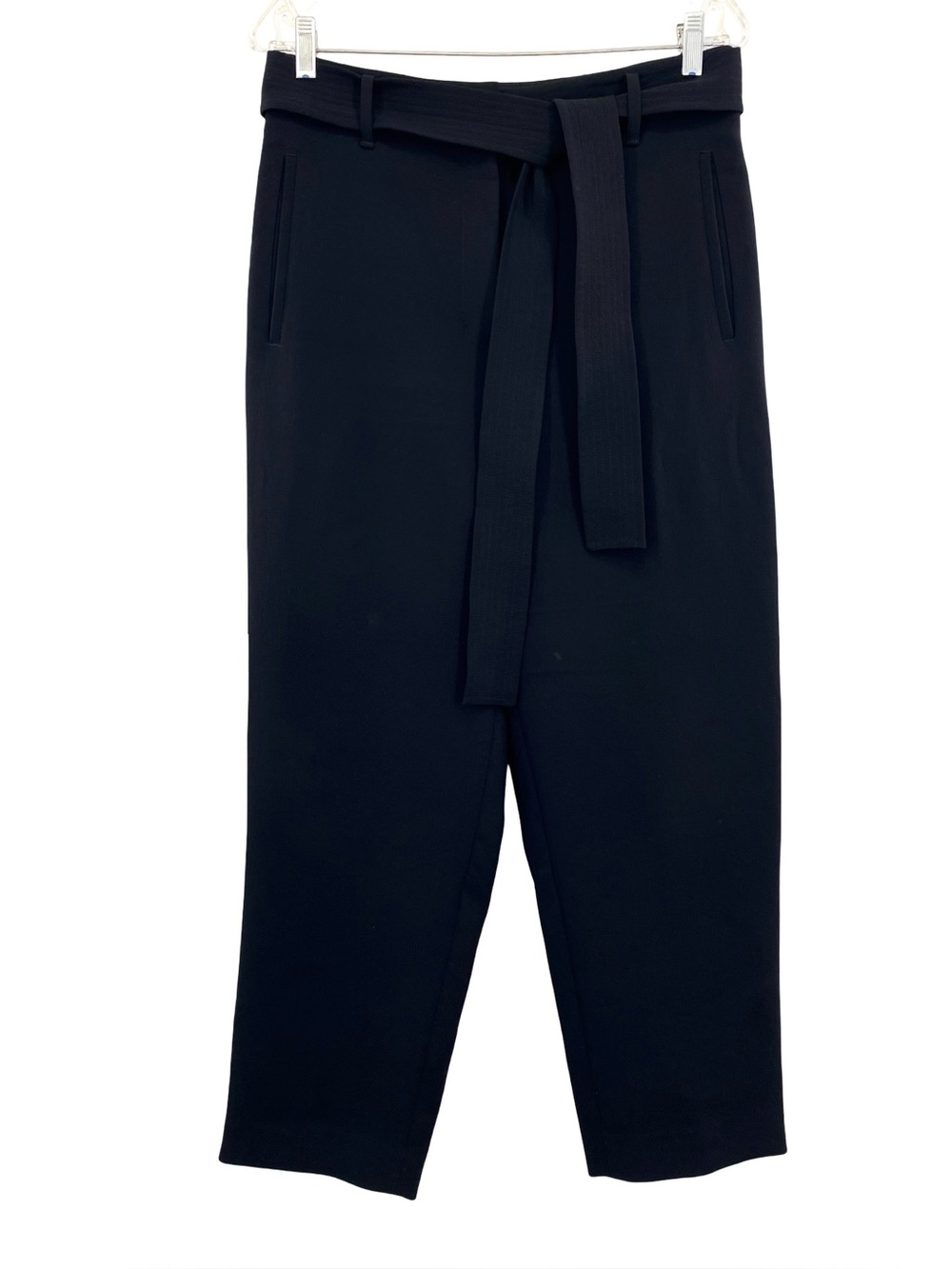 Aritzia Wilfred Straight Leg Crop Black Trouser Pants Size 10